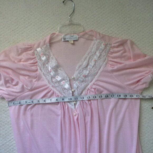 Vandemere Button Front Nightgown/Robe Pink Large - Picture 5 of 7
